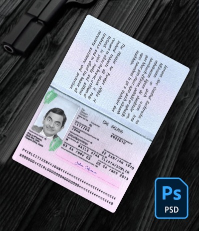 Ireland passport version 2 PSD